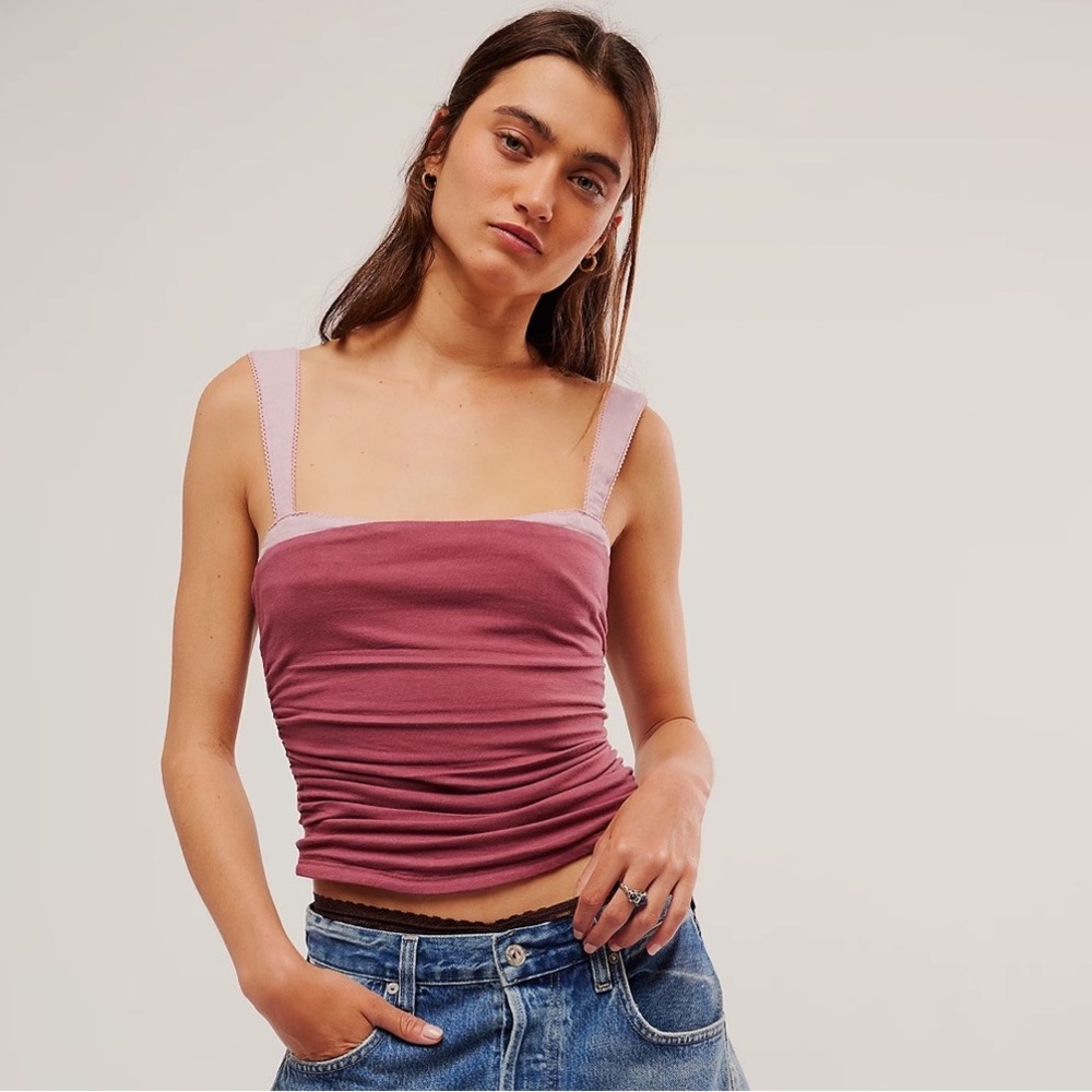 NWT Free People Two-Tone Tank Top